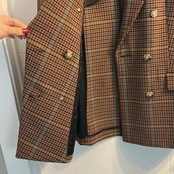 Wilfred Brown and Yellow Tailored Blazer - Picture 6 of 10